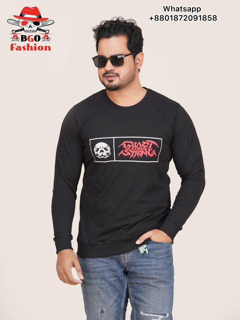 Stylish Long Sleeve T-Shirt - Front